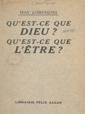 cover image of Qu'est-ce que Dieu ? Qu'est-ce que l'être ?